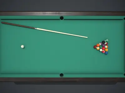 Billiard table 9ft PBR Low-poly 3D model