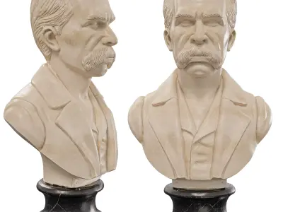 Nietzsche Philosopher Bust Low-poly 3D model