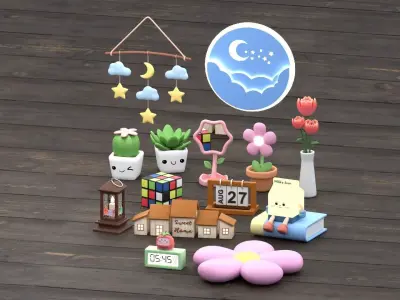 Room Decor Collection 3D model
