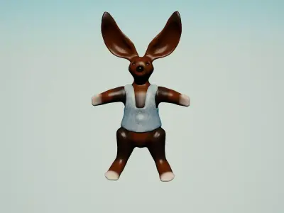 sport rabbit 3D model