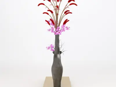 Decorative Set flower arrangement 3D model