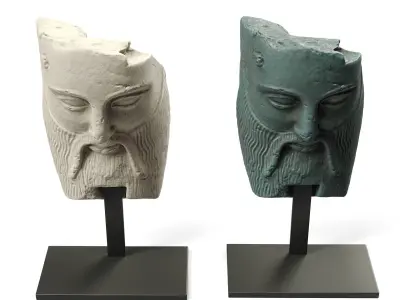 Acheloos portrait mask 3D model