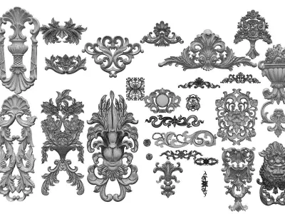 Pattern wood 3D model