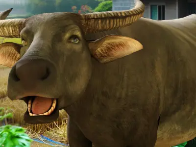 Buffalo Low-poly 3D model buy