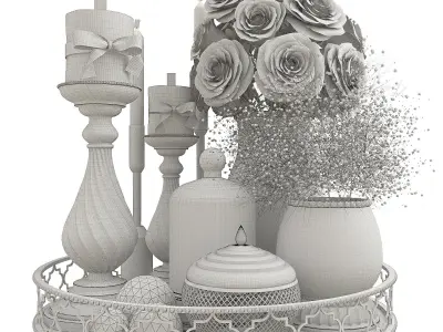 Decorative set 001 3D model