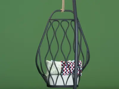 Outdoor Swing metal Chair Free 3D model