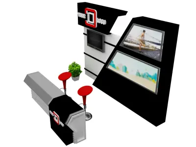 Booth Exhibition Stand a468d 3D model