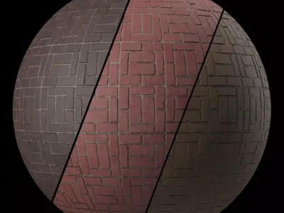 Brick Wall Materials 37- Brick Tiles By Sbsar - Pbr 4k Seamless Texture