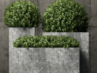 Restoration hardware estate zinc square planters 3D model