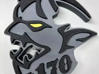 Dodge SRT Demon 170 Logo for LED 3D print model