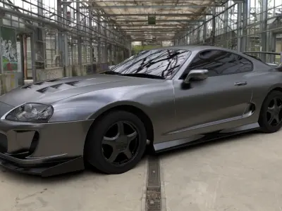 Toyota Supra mk4 v3 Low-poly 3D model