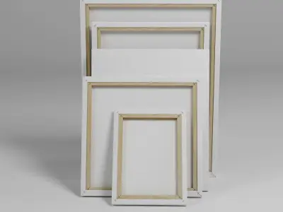 Painting Canvases Models Collection  Low-poly 3D model