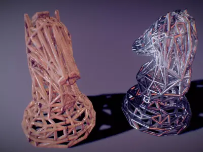 Knight chess piece 3D print model