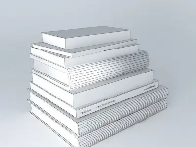 book collection stack of books Free 3D model