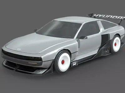 Hyundai N Vision 74 Low-poly 3D model from CGTrader