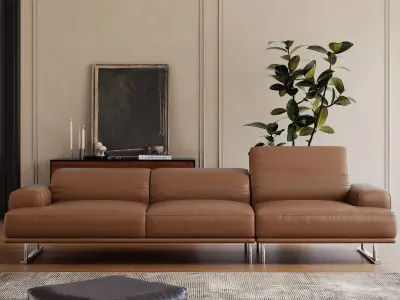 Mid Century interior scene 3D model