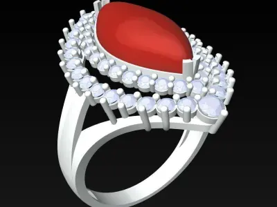 Diamond Ring - Womens Rings - N2193 3D print model