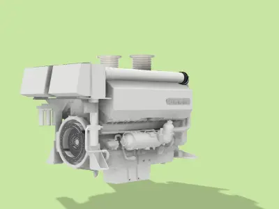 QSK60MARINE DIESEL ENGINE 3D print model
