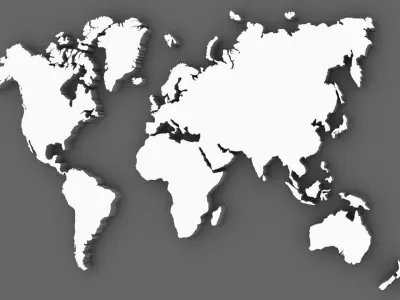 World Map 3D model