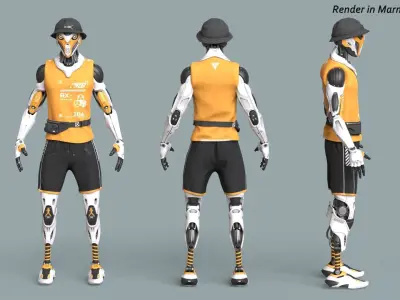 Robot RX-104 - Game Ready 3D Model Low-poly 3D model