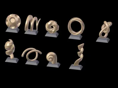 Decorative Abstract Elements 2 Low-poly 3D model