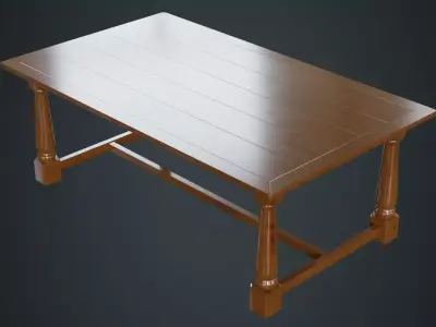 Table 1A Low-poly 3D model