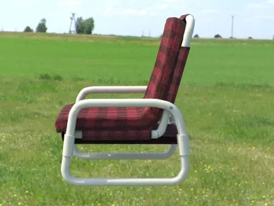 Garden Chair Low-poly 3D model