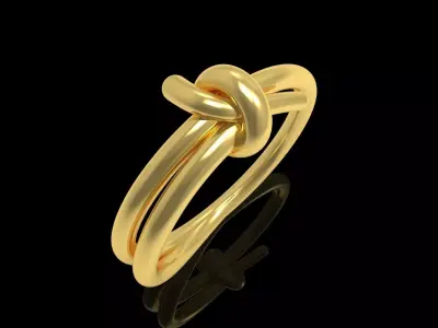 stl 3dm gold ring knot design model gr0146 3D print model