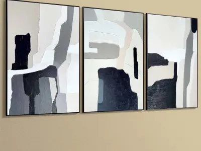 Abstract Painting Set of 3 pieces - No 11 Low-poly 3D model