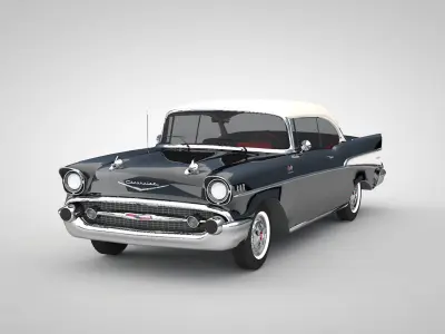 Car Chevy Bel Air Black 3D model