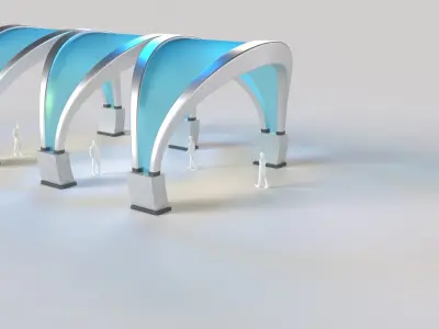 Shade Structure Architectural Stand Alone Structure 3D model