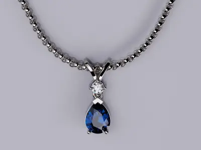 Pendant Pear 8x6 3D print model