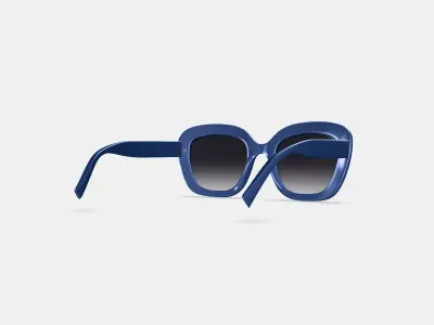 Gabriela Sunglasses in Denim Blue 3D model