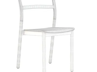 DE PADOVA FLORINDA Stackable Solid Wood Chair 3D model