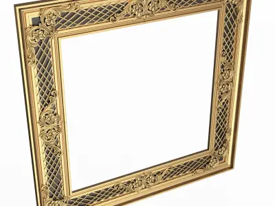 Classic Frame and Mirror 069 Low-poly 3D model
