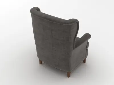 Fabric Armchair 001 3D model
