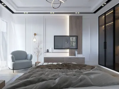 Modern Master bedroom  3D model