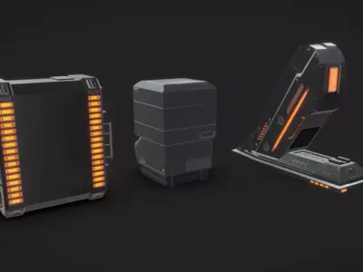 SciFi Terminals 19 Low-poly 3D model