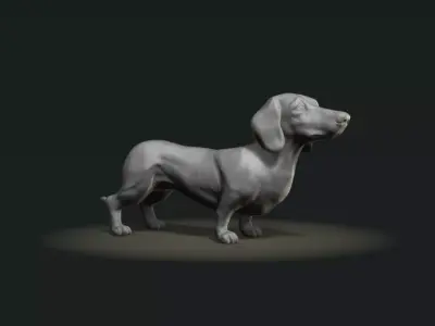 Dachshund sculpture 3D print model