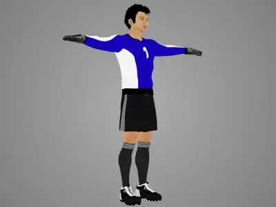 Asian Football Soccer GoalKeeper 3D model