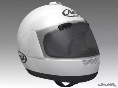 Motorcycle Helmet 3D model 2