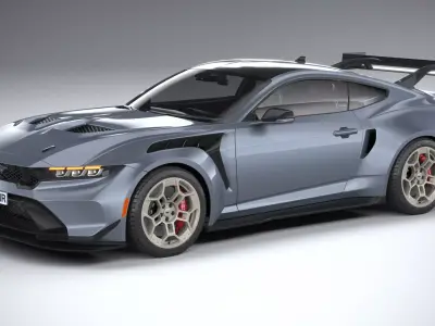 Mustang GTD 2025 LowPoly 3D model