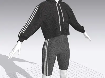 Adidas Women Sportwear Low-poly 3D model