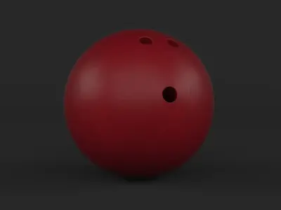 Bowling Ball and Pins 3D model