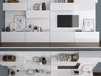 Tv stand Low-poly 3D model