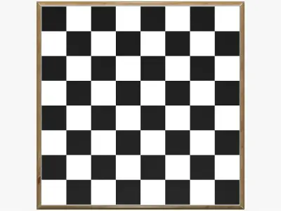 Chess Board Detailed In Silver 3D model