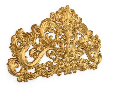 Classic Carved Bed 3D model 20 3D print model