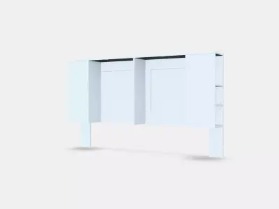 BRIMNES Headboard with storage compartment Low-poly 3D model