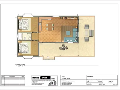 Two bedrooms small House model  3D model