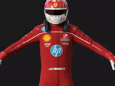 F1 Ferrari Race Suit 2025 3D model
